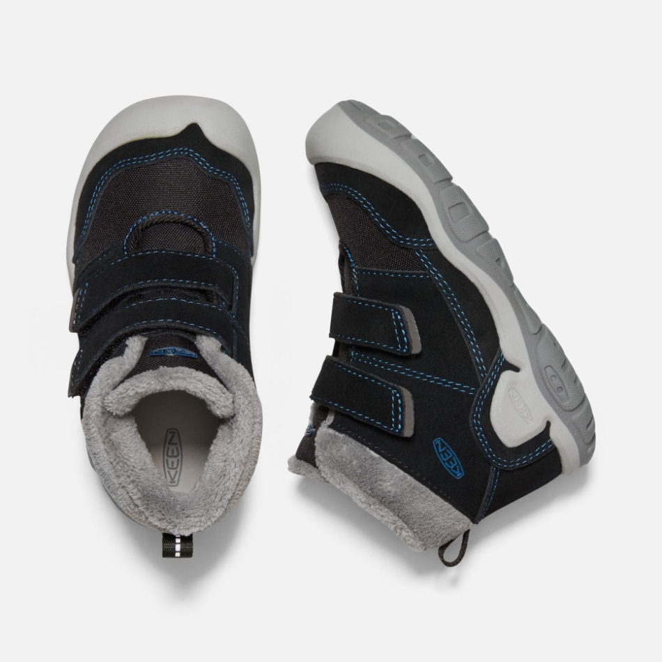 ブラック ミコノス ブルー キーン リトル キッズ ノッチ ダブル ストラップ チャッカ