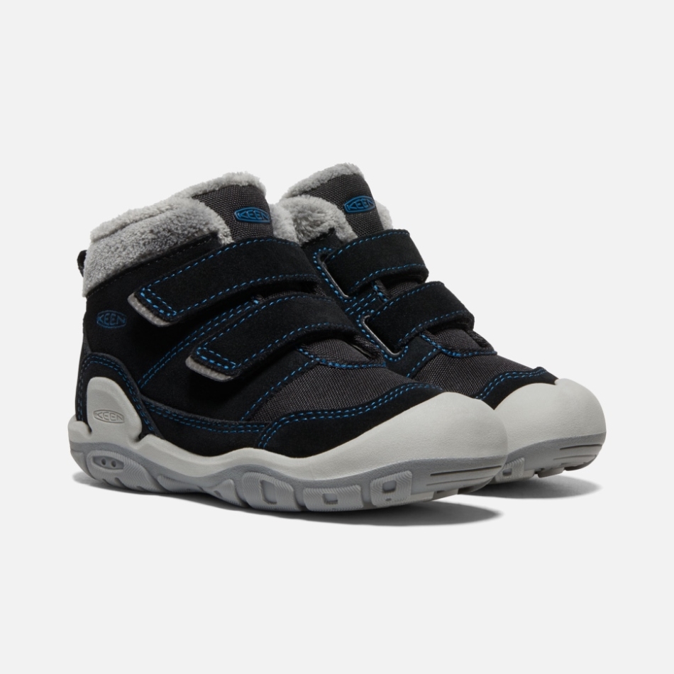 ブラック ミコノス ブルー キーン リトル キッズ ノッチ ダブル ストラップ チャッカ