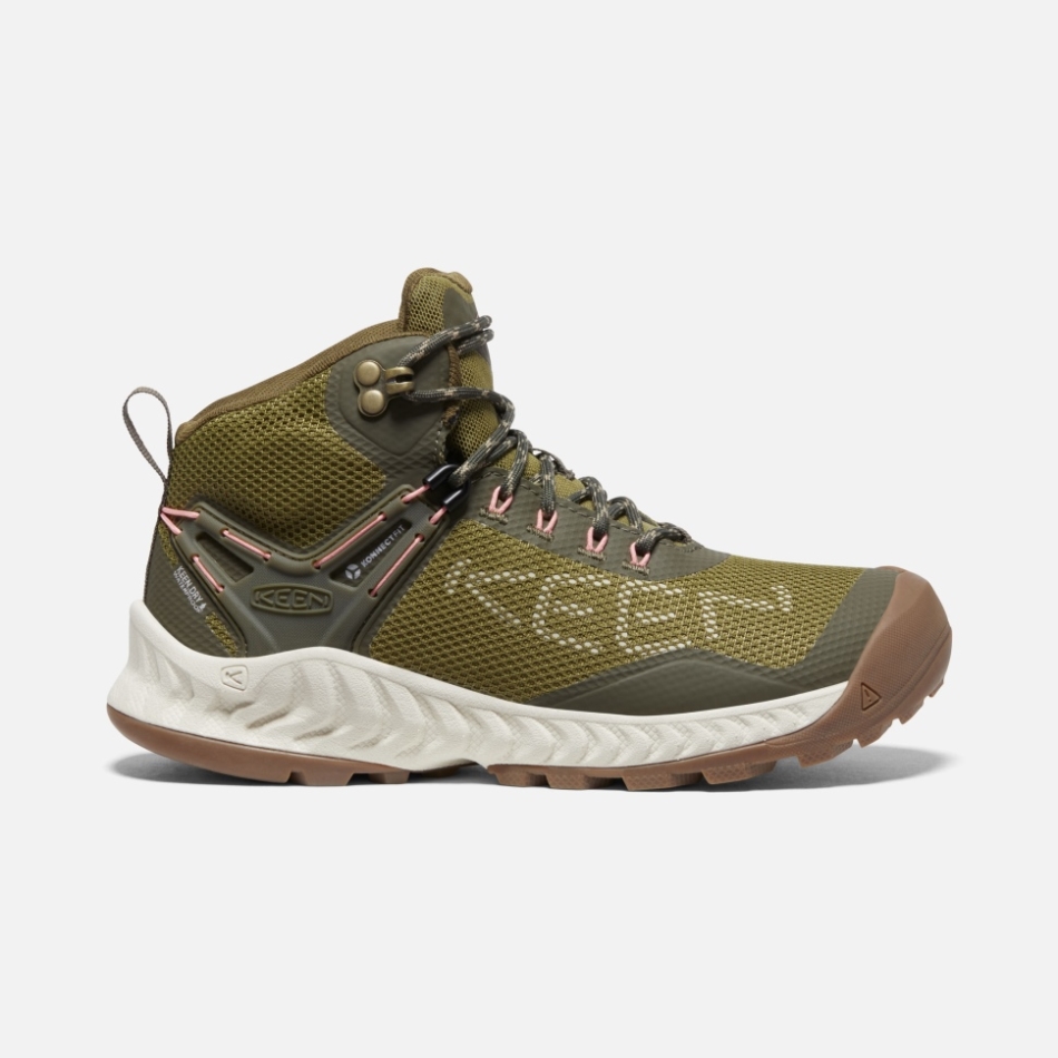 Keen Olive Drab-Birch レディース Nxis Evo 防水ブーツ
