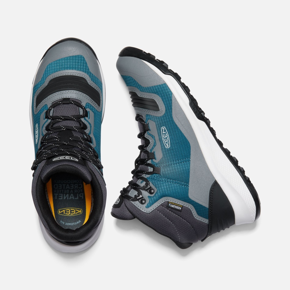 ウィメンズ テンポフレックス ウォータープルーフ ハイキング トレーナー ブーツ ブルー コーラルスター ホワイト キーン