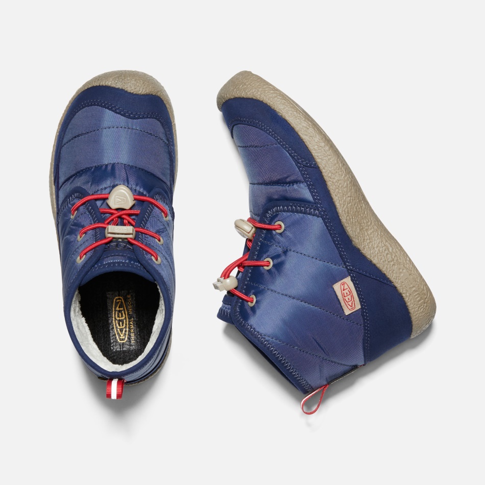 青の深さ-レッド カーペット年長の子供のハウザー Ii 防水チャッカ キーン